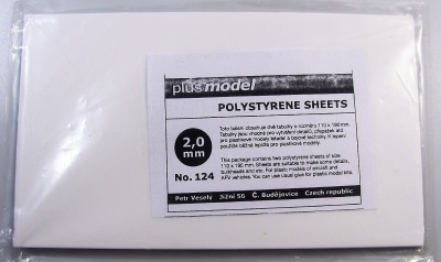 Polystyrene Sheets 2mm 2pcs 110x190mm - Plus Model