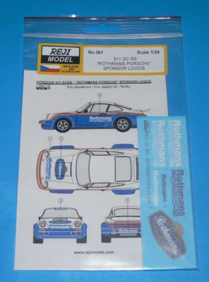 Porsche 911 SCRS - Rothmans logos 1/24 - REJI MODEL