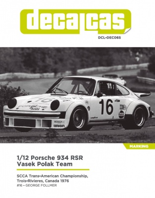 Porsche 934 RSR Team Vasek Polak sponsored by First National City Travellers Checks - 1976 1/24 - Decalcas
