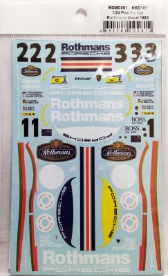 Porsche 956 Rothmans Decal 1983 1/24 - MSM Creation