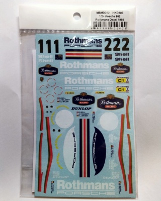 Porsche 962C Le Mans 1986 Rothmans Sponsored  Decal 1/24 - MSM Creation