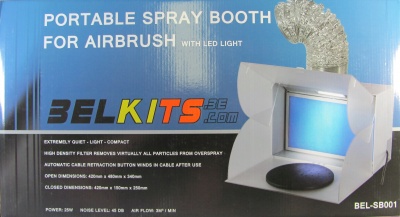 Portable Spray Booth for Airbrush with LED Lights - Belkits