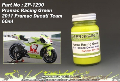 Pramac Racing Green Paint - 2011 Pramac Ducati Team 60ml - Zero Paints
