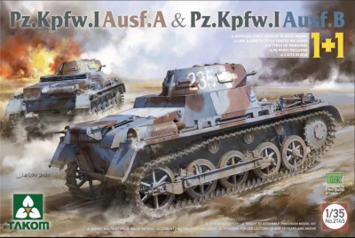 Pz.Kpfw. I Ausf. A + Pz.Kpfw. I Ausf. B  1+1 1/35 (2 kits) - Takom