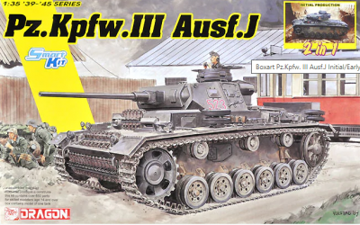 Pz.Kpfw.III Ausf.J Initial Production / Early Production (2 in 1) (1:35) Model Kit tank 6954 - Dragon