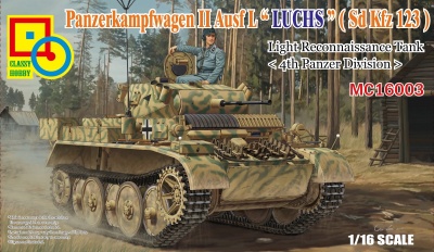 PzKpfW II Ausf.L "Luchs" (Sd Kfz 123) Light Reconnaissance Tank <4th Panzer Division> 1/16 - Classy Hobby