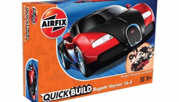 Quick Build auto J6020 - Bugatti Veyron - červená - Airfix