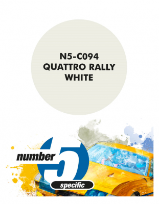 Quattro Rally White  Paint for Airbrush 30 ml - Number 5