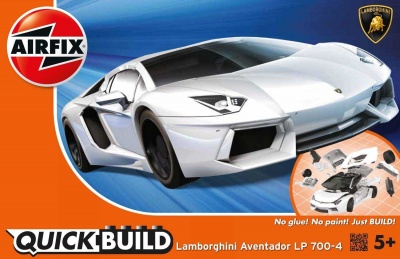 Quick Build auto J6019 - Lamborghini Aventador - bílá