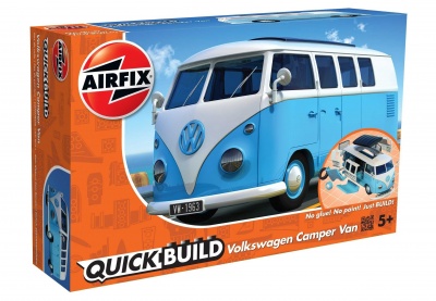 Quick Build auto J6024 - VW Camper Van - modrá