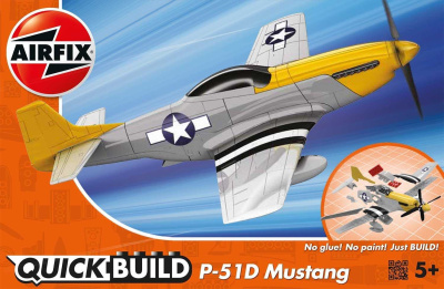Quick Build letadlo J6016 - P-51D Mustang - nová forma - Airfix