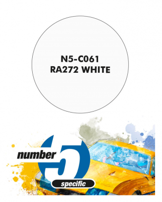 RA272 White  Paint for Airbrush 30 ml - Number 5