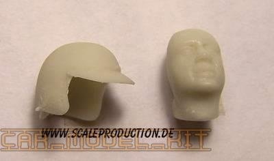 Racecar Driver head "P. Rodriguez" - SCALE PRODUCTION