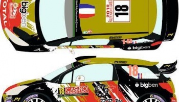 SLEVA   DISCOUNT - Citroen DS3 WRC 18 Rally Montecarlo 2015 Chardonnet 1/24 - Racing Decals 43