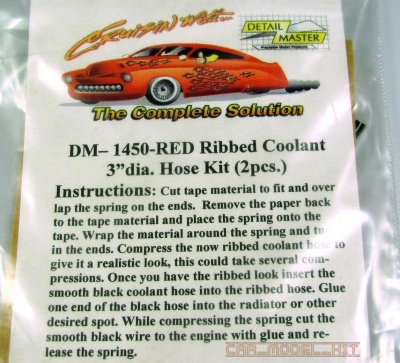 Ribbed Coolant 3''dia. Hose Kit Red - Model Car Garage