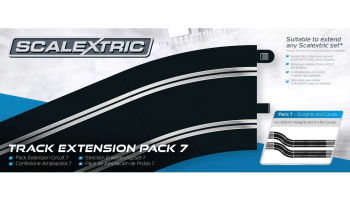 Rozšíření trati SCALEXTRIC  - Track Extension Pack 7 - 4 X Straights & 4 X R4 Curves - SCALEXTRIC