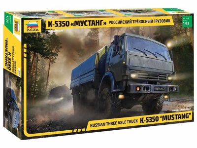 Russian three axle truck K-5350 "MUSTANG" (1:35) Model Kit military 3697 - Zvezda