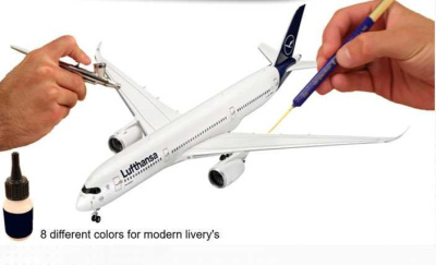 Sada barev Aqua Color 36203 - Modern Airliner (8 x 17ml) - Revell
