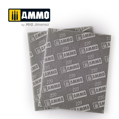 Sanding Sponge Sheet (220) – 2 pcs. – AMMO Mig