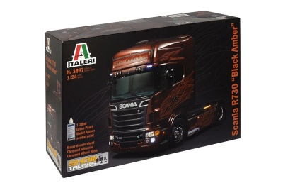 SCANIA R BLACK AMBER (1:24) Model Kit Truck 3897 - Italeri