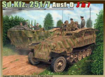 Sd.Kfz.251/7 Ausf.D PIONIERPANZERWAGEN (3 IN 1) (1:35) Model Kit military 6223 - Dragon