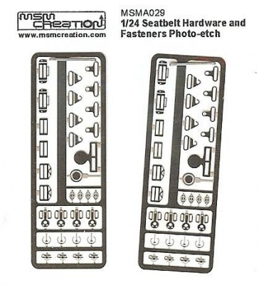 Seatbelt Hardware and Fasteners Photo-etch 1/24 - MSM Creation