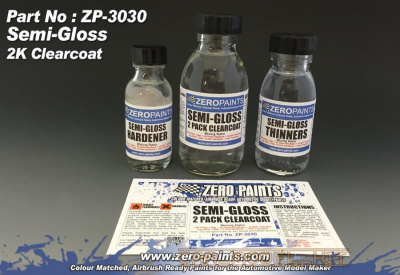 Semi-Gloss (Satin) 2 Pack Clearcoat (2K Urethane) - Zero Paints