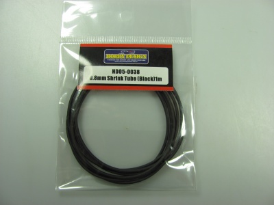 Shrink Tube Black 0,8mm x 1m - Hobby Design