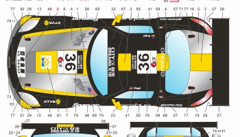 SLEVA 34%(150,- Kč) DISCOUNT- Mercedes AMG GT3 Macau GT Cup - SKDecals
