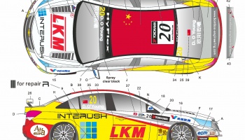 SLEVA 23%(85,-Kč) DISCOUNT- Chevrolet Cruze WTCC 2012 1/24 - SKDecal