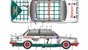 SLEVA 27%(130,-Kč) DISCOUNT- Volvo 240 Turbo Macau Guia 85 Watson's 1/24 - SKDecals