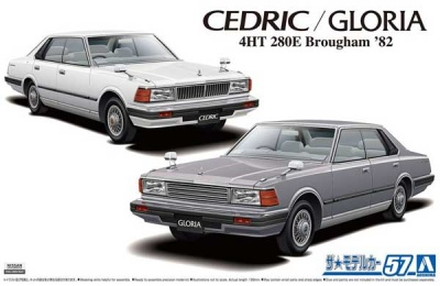 SLEVA 110,-Kč 20%  DISCOUNT - Nissan P430 Cedric/Gloria 4HT 280E Brougham '82 1:24 - Aoshima