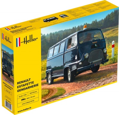 SLEVA 137,- Kč 20% DISCOUNT -RETRO RENAULT ESTAFETTE GENDARMERIE NEW MOULD 1:24 - Heller