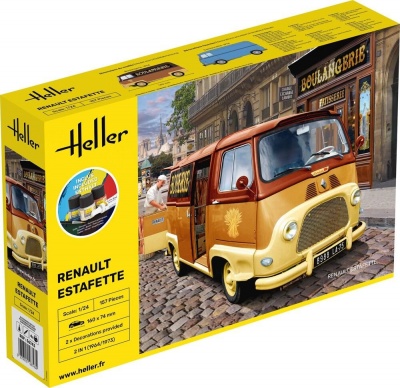 SLEVA 153,- Kč 20% DISCOUNT- RETRO Starter kit RENAULT ESTAFETTE NEW MOULD 1/24 - Heller