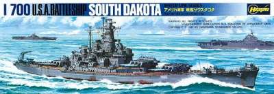 SLEVA 160,-Kč 30% DISCOUNT - U.S.S. Battleship South Dakota (1:700) - Hasegawa