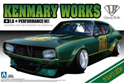 SLEVA 180,-Kč 26%  DISCOUNT - Kenmary Works LB Performance Skyline Ken&Mary 2Dr 1:24 - Aoshima