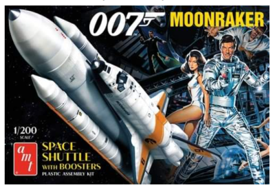 SLEVA 200,-Kč 25%DISCOUNT - 007 Moonraker Space Shuttle with Boosters 1:200 - AMT