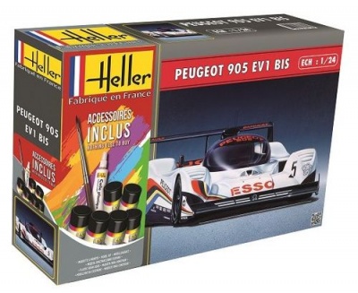 SLEVA 206,-Kč 30%DISCOUNT - STARTER KIT Peugeot 905 EV 1 BIS 1/24 - Heller