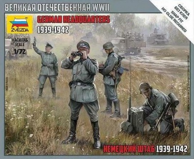 SLEVA 23% DISCOUNT - Wargames (WWII) figurky 6133 - German HQ (1:72) – Zvezda