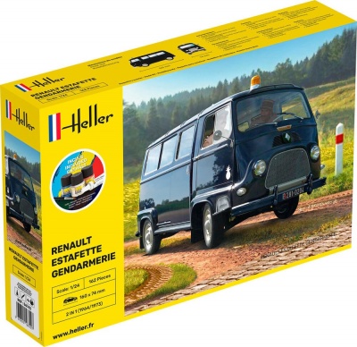 SLEVA 230,-Kč 30% DISCOUNT - STARTER KIT RENAULT ESTAFETTE GENDARMERIE NEW MOULD 1/24 - Helller