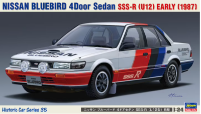 SLEVA  246,-Kč 30% DISCOUNT - Nissan Bluebird 4Door Sedan SSS-R (U12) Early (1987) 1/24 - Hasegawa