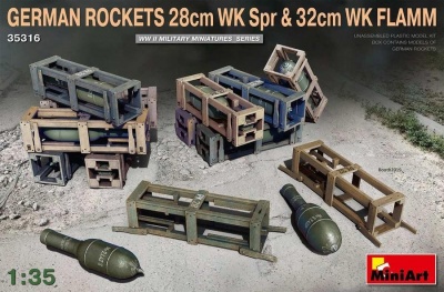 SLEVA  30% DICOUNT - German Rockets 28cm WK Spr & 32cm WK Flamm 1/35  – MiniArt