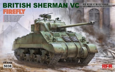 SLEVA  300,-Kč Discount 23% - British Sherman VC Firefly w/ workable track links 1/35 - RFM