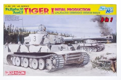 SLEVA 650,-Kč Discount 33% - Pz. Kpfw.IV AUSF.E TIGER I INITIAL PRODUCTION, s Pz Abt.502, LENINGRAD REGION 1942/1943(SMART KIT) (1:35) Model Kit tank 6600 - Dragon