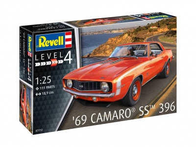 Sleva (Discount) 50% 69 Camaro SS (1:25) Plastic ModelKit auto 07712 - Revell