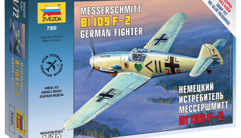 Snap Kit letadlo 7302 - Messerschmitt B-109 F2 (1:72) – Zvezda