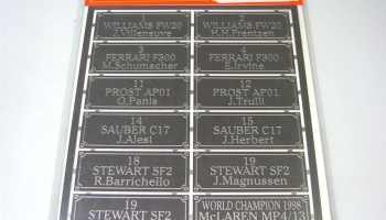 F-1 1998 Driver's name plate part I - Studio27