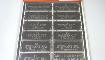 F-1 1998 Driver's name plate part I - Studio27