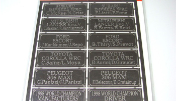 WRC 1998 Driver's name plate - Studio27