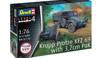 Starter Kit military 73344 - Krupp Protze KFZ 69 with 3,7cm Pak (1:76) - Revell